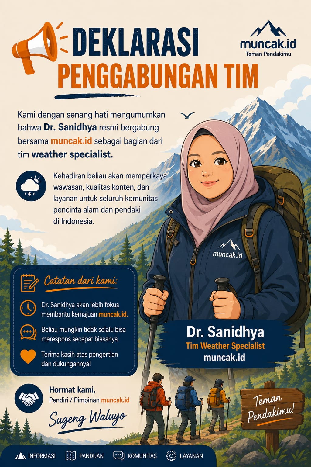 Welcome to our new weather specialist Dr. Sanidhya Purnomo