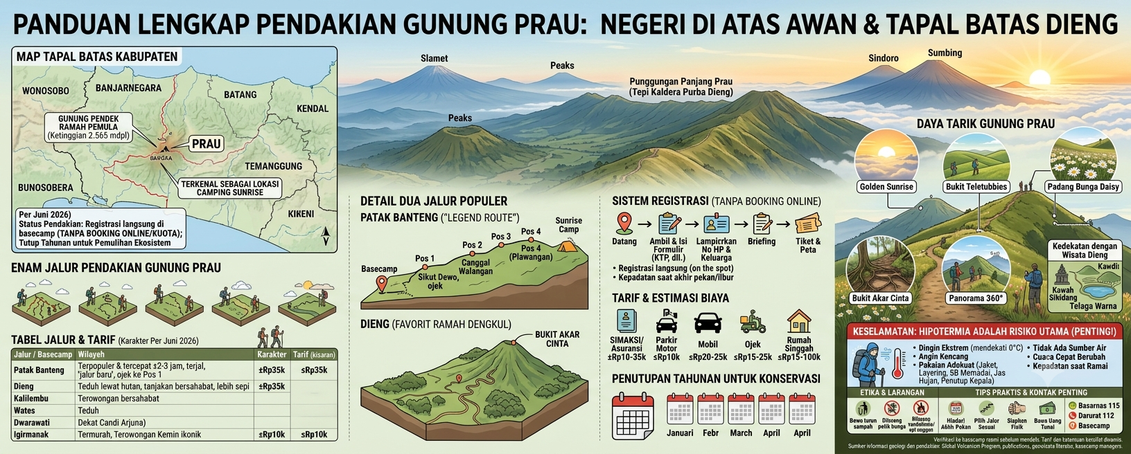 Panduan Pendakian Gunung Prau: Negeri di Atas Awan dengan Golden Sunrise Terbaik di Jawa