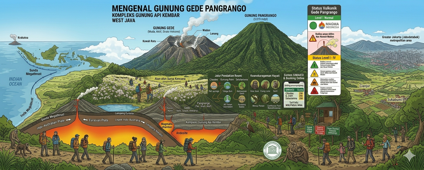 Gunung Gede Pangrango: Dua Puncak Kembar Jawa Barat yang Sarat Sejarah dan Hayati